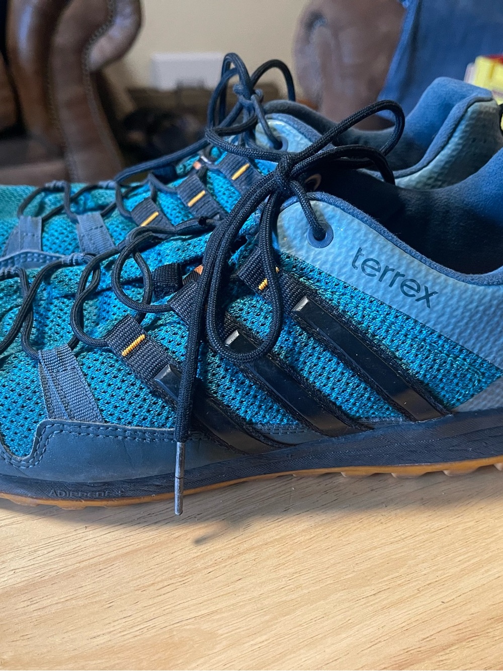 Adidas Terrex Men's Hiking Shoes US 9 Blue Black Medium Width AF5985